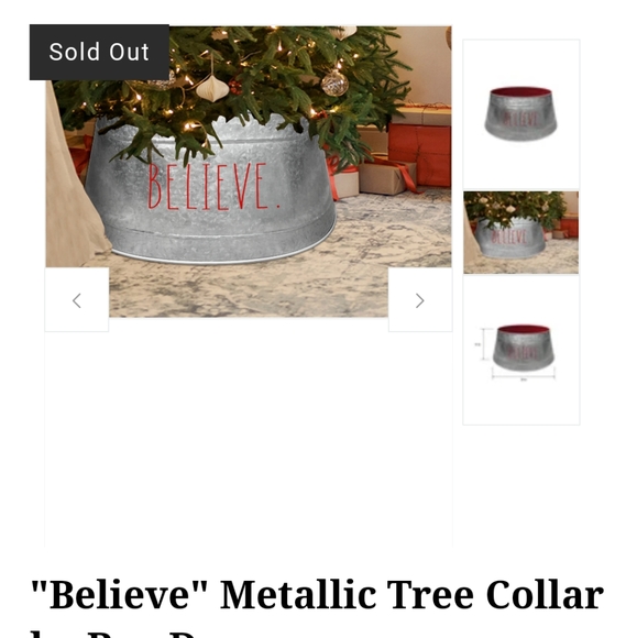 Rae Dunn Holiday Rae Dunn 22 Christmas Galvanized Tree Skirt Collar